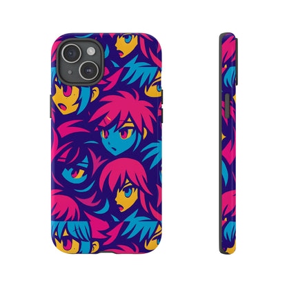 Vibrant 3D Anime Phone Case with Retro Design for Stylish Protection – Unique Accessory for Self-Expression Compatible with iPhone 13, 14, 15 & 16 – all models including Pro, Pro Max & Plus