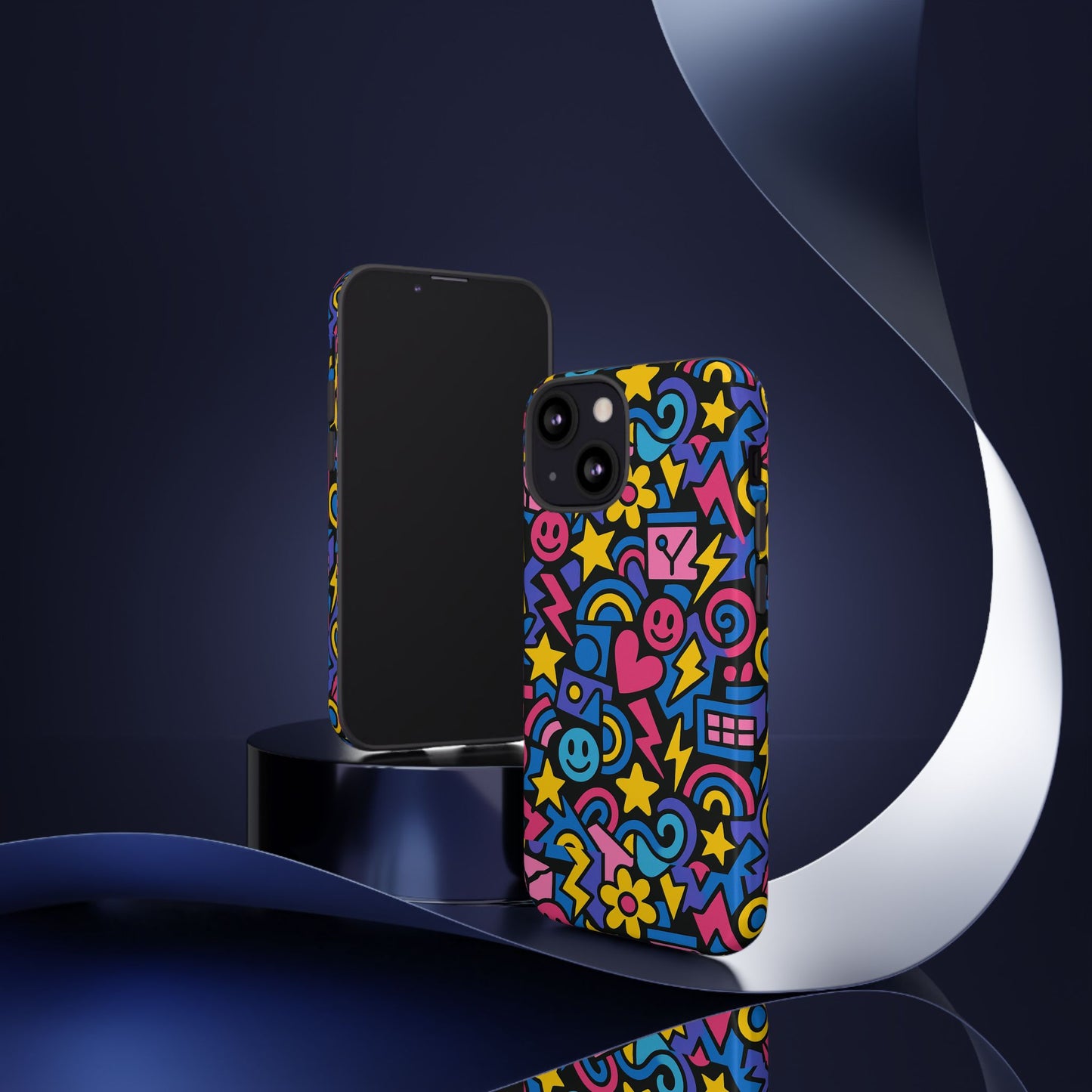 vibrant multicolour cartoon protective phone case – playful 3d design for stylish protection – compatible with iphone 13, 14, 15 & 16 – all models including pro, pro max & plus