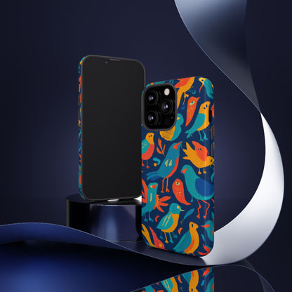 Vibrant Multicolour Bird Design Phone Case for Stylish Protection – Compatible with iPhone 13, 14, 15 & 16 – All Models Including Pro, Pro Max & Plus