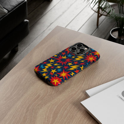 Vibrant 3D Superhero Phone Case with Colourful Lightning Design for Men and Women, Stylish Protection Compatible with iPhone 13, 14, 15 & 16 – all models including Pro, Pro Max & Plus