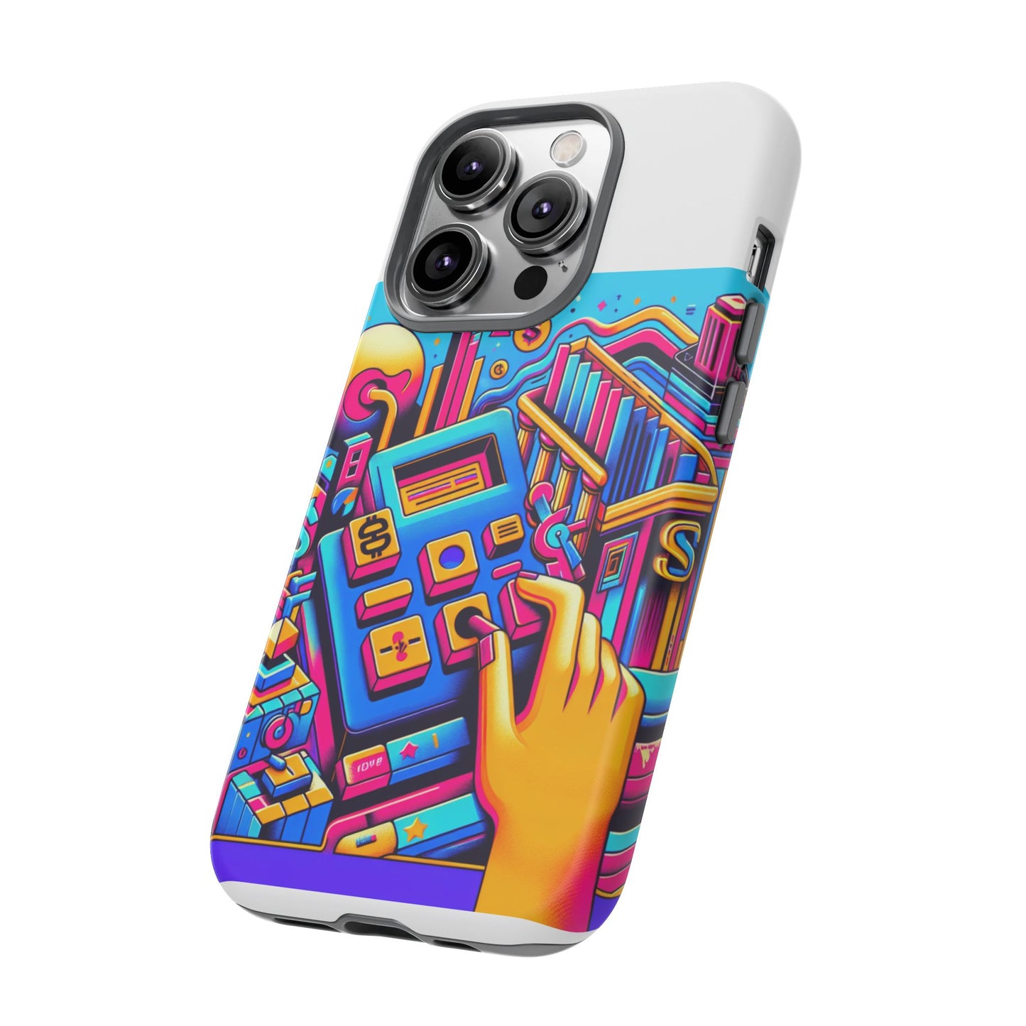 fantum finance dept protective phone case, 3d wrap design, durable silicone liner, uv protected, ideal gift for tech enthusiasts and anime lovers