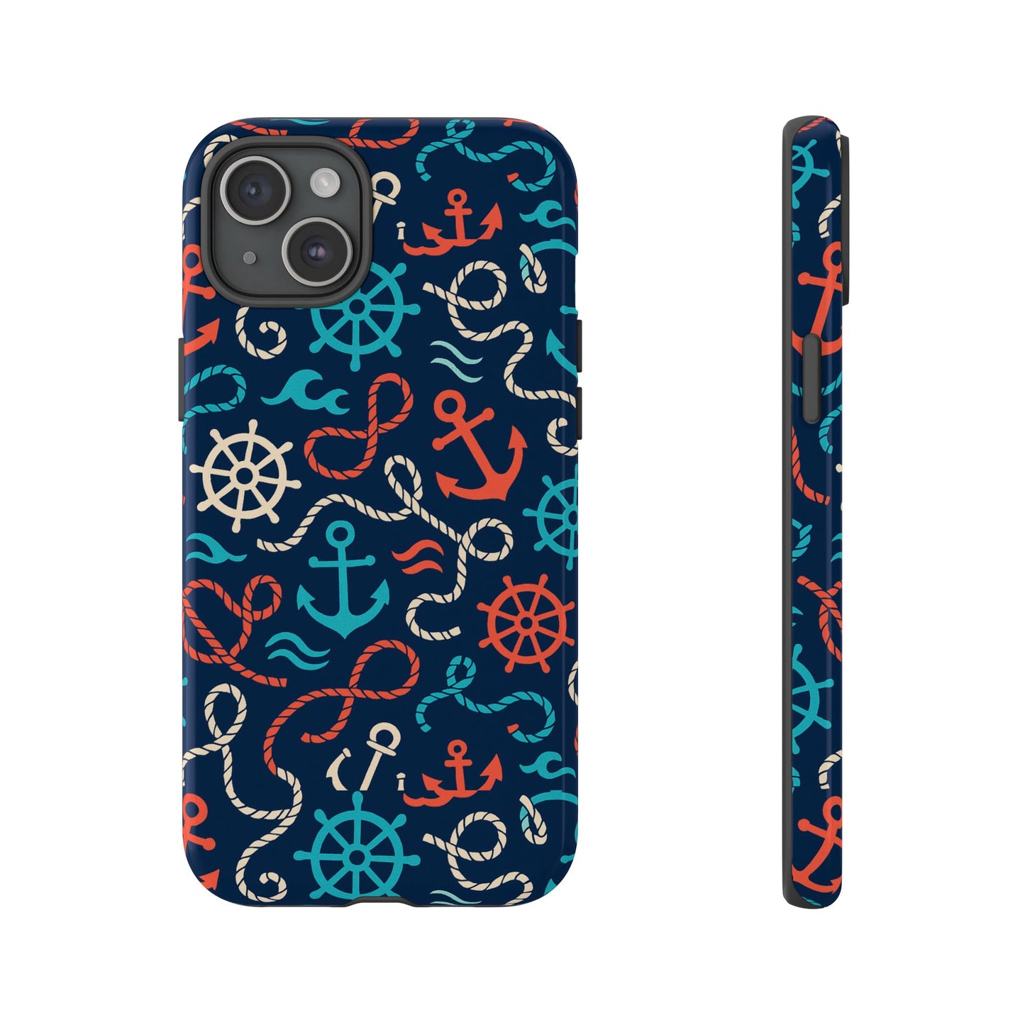 nautical themed 3d wrap protective phone case for smartphones, stylish accessory for everyday use, compatible with iphone 13, 14, 15 & 16 – all models including pro, pro max & plus