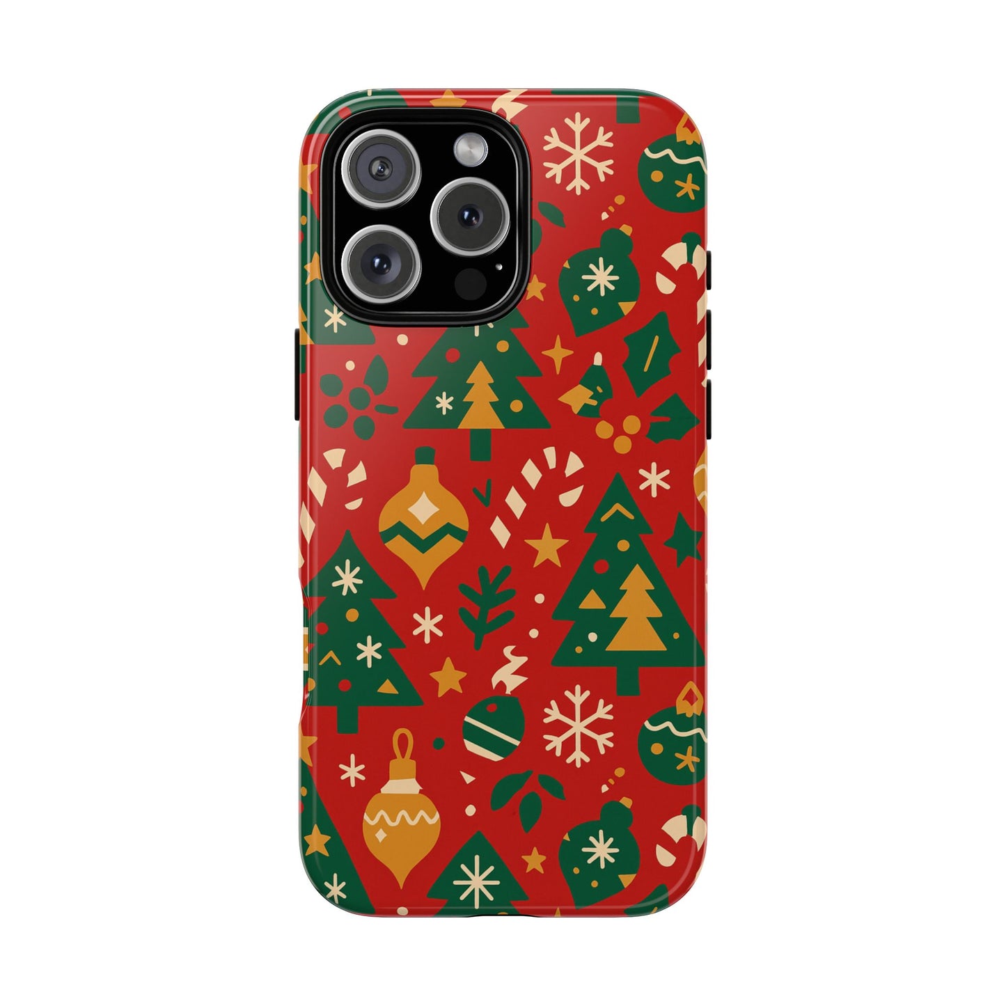 multicolor 3d wrap protective phone case with festive holiday design – fun retro style for smartphone protection compatible with iphone 13, 14, 15 & 16 – all models including pro, pro max & plus
