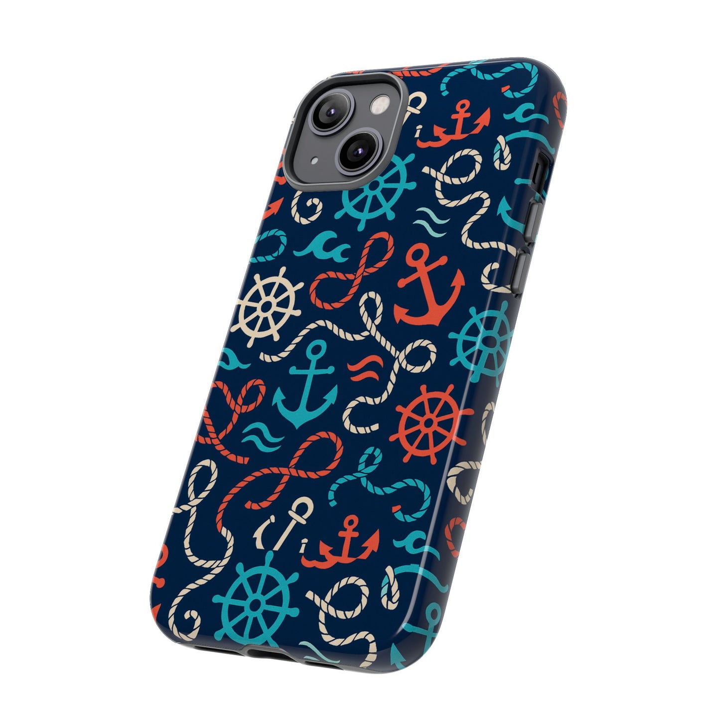 nautical themed 3d wrap protective phone case for smartphones, stylish accessory for everyday use, compatible with iphone 13, 14, 15 & 16 – all models including pro, pro max & plus