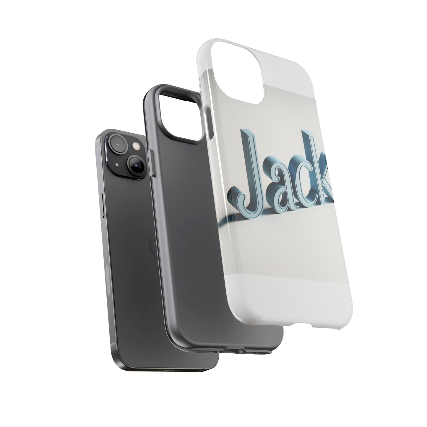 vibrant 3d text protective phone case in blue for unique self-expression – stylish protection compatible with iphone 13, 14, 15 & 16 – all models including pro, pro max & plus