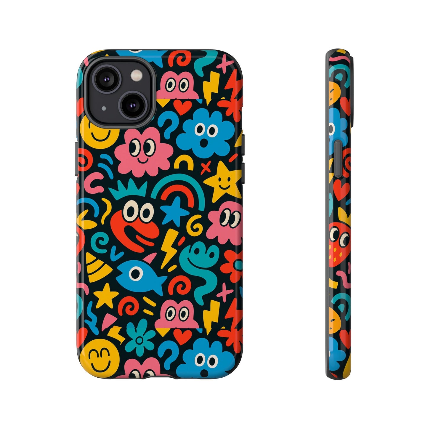 vibrant cartoon protective phone case with 3d wrap design for creative expression – compatible with iphone 13, 14, 15 & 16 – all models including pro, pro max & plus