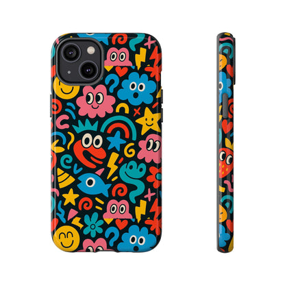 Vibrant Cartoon Protective Phone Case with 3D Wrap Design for Creative Expression – Compatible with iPhone 13, 14, 15 & 16 – All Models Including Pro, Pro Max & Plus