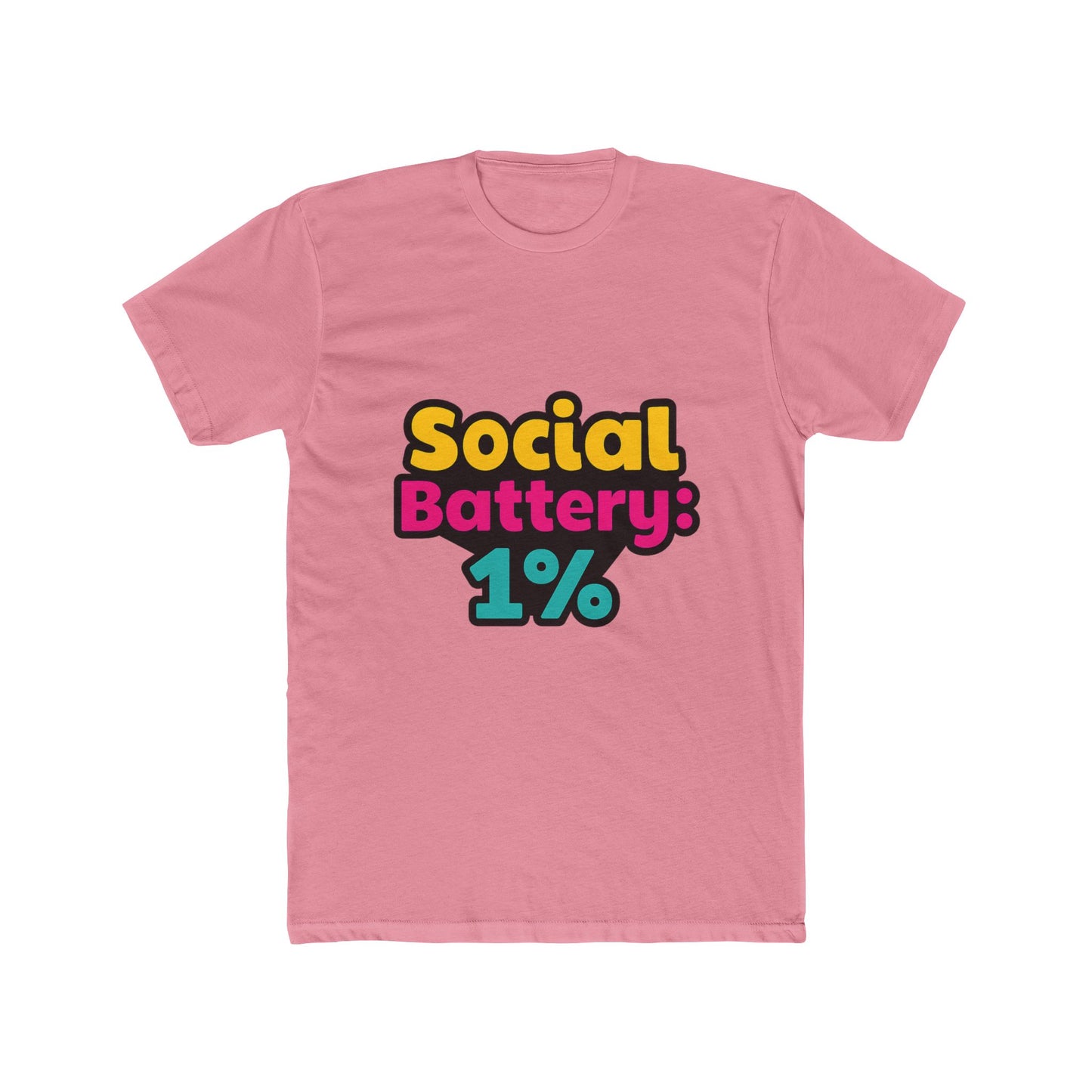 social battery 1% meme unisex t-shirt – multicolor graphic tee, funny casual tee for men and women, humorous t-shirt for everyday wear, sizes s-xxl