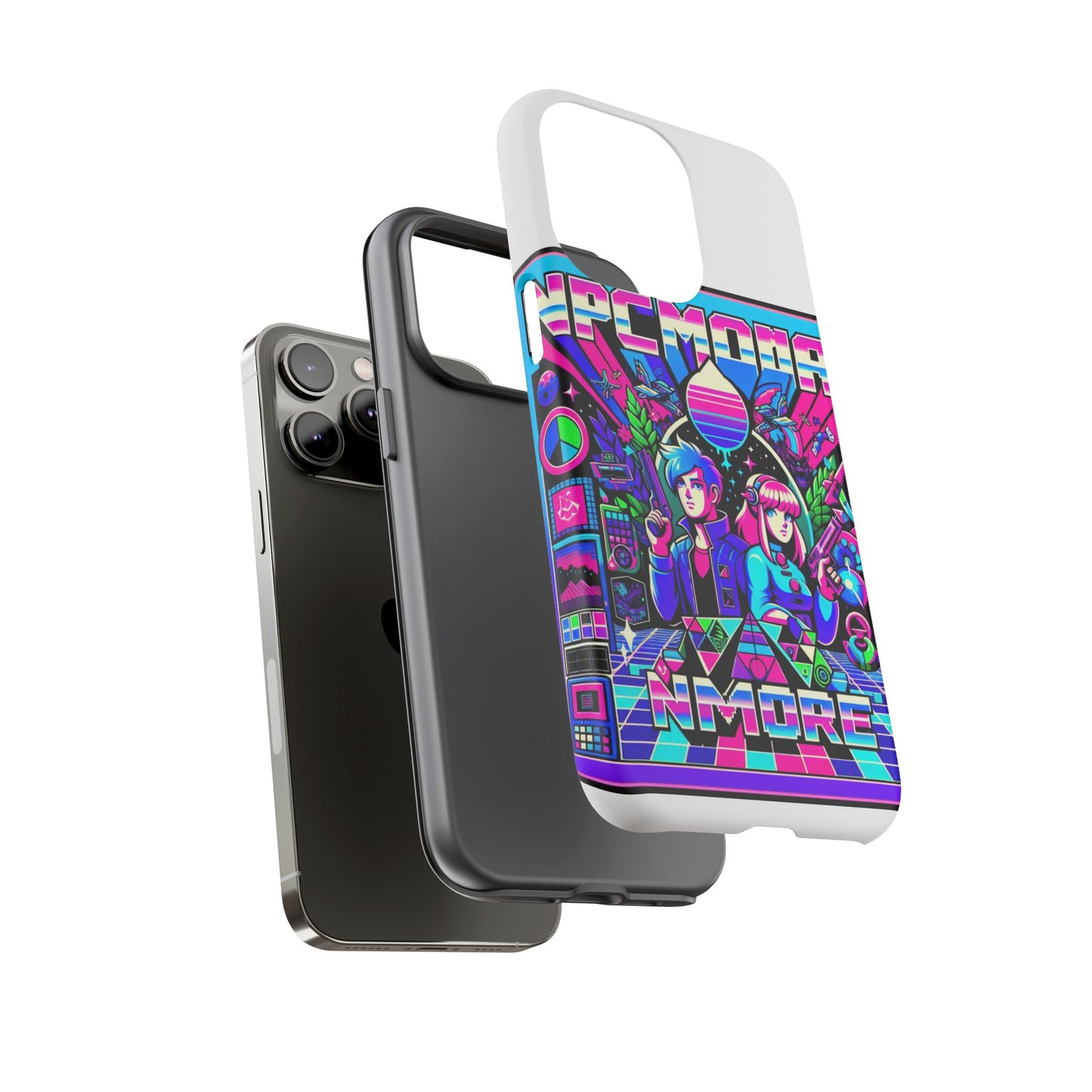 npc no more 3d wrap protective phone case for anime lovers