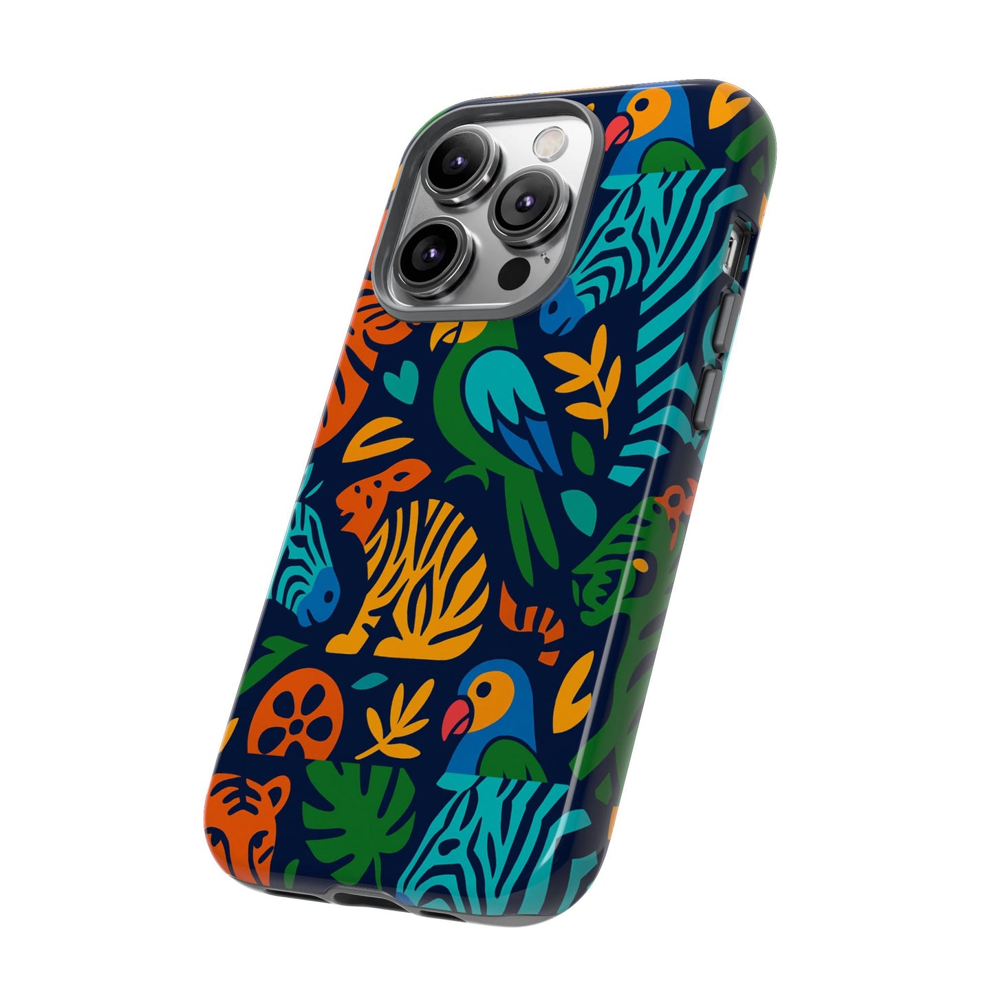 vibrant 3d animal print phone case for stylish protection – unique accessory for men and women compatible with iphone 13, 14, 15 & 16 – all models including pro, pro max & plus