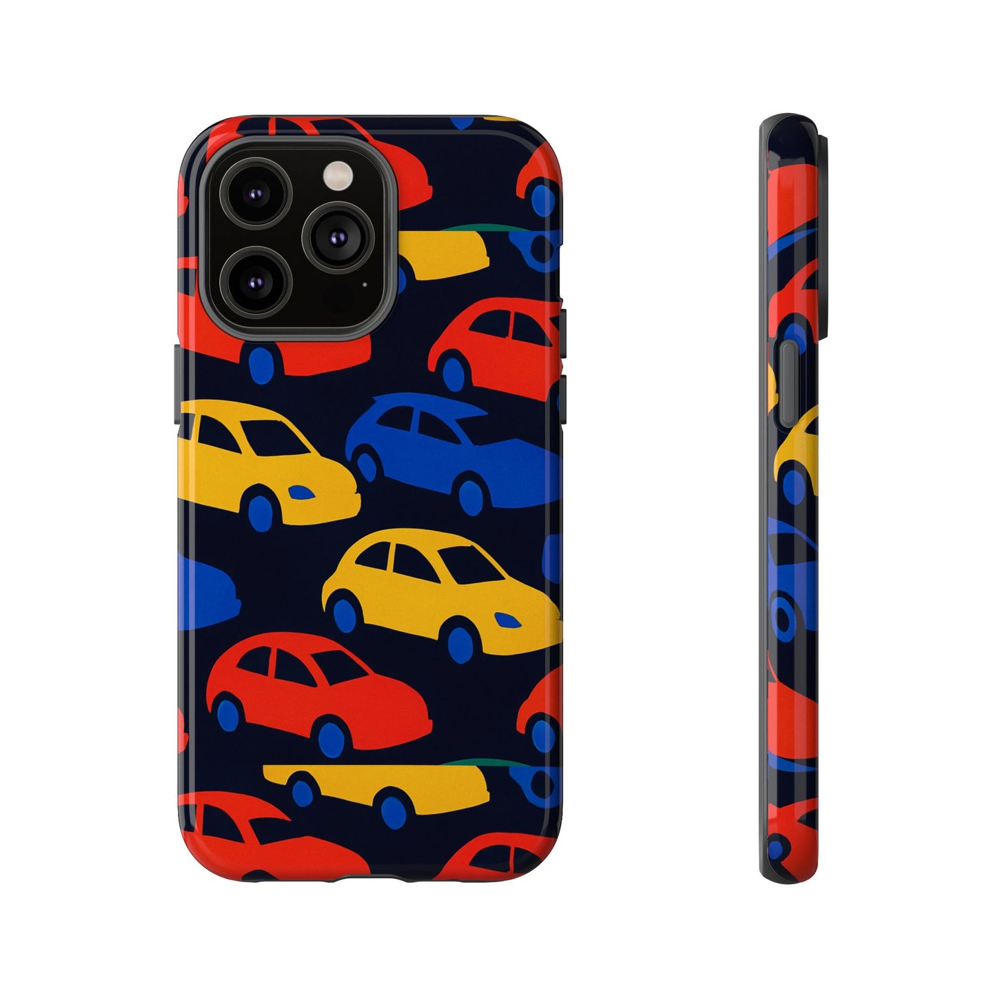 multicolour 3d car design protective phone case stylish accessory for unique expression compatible with iphone 13, 14, 15 & 16 – all models including pro, pro max & plus