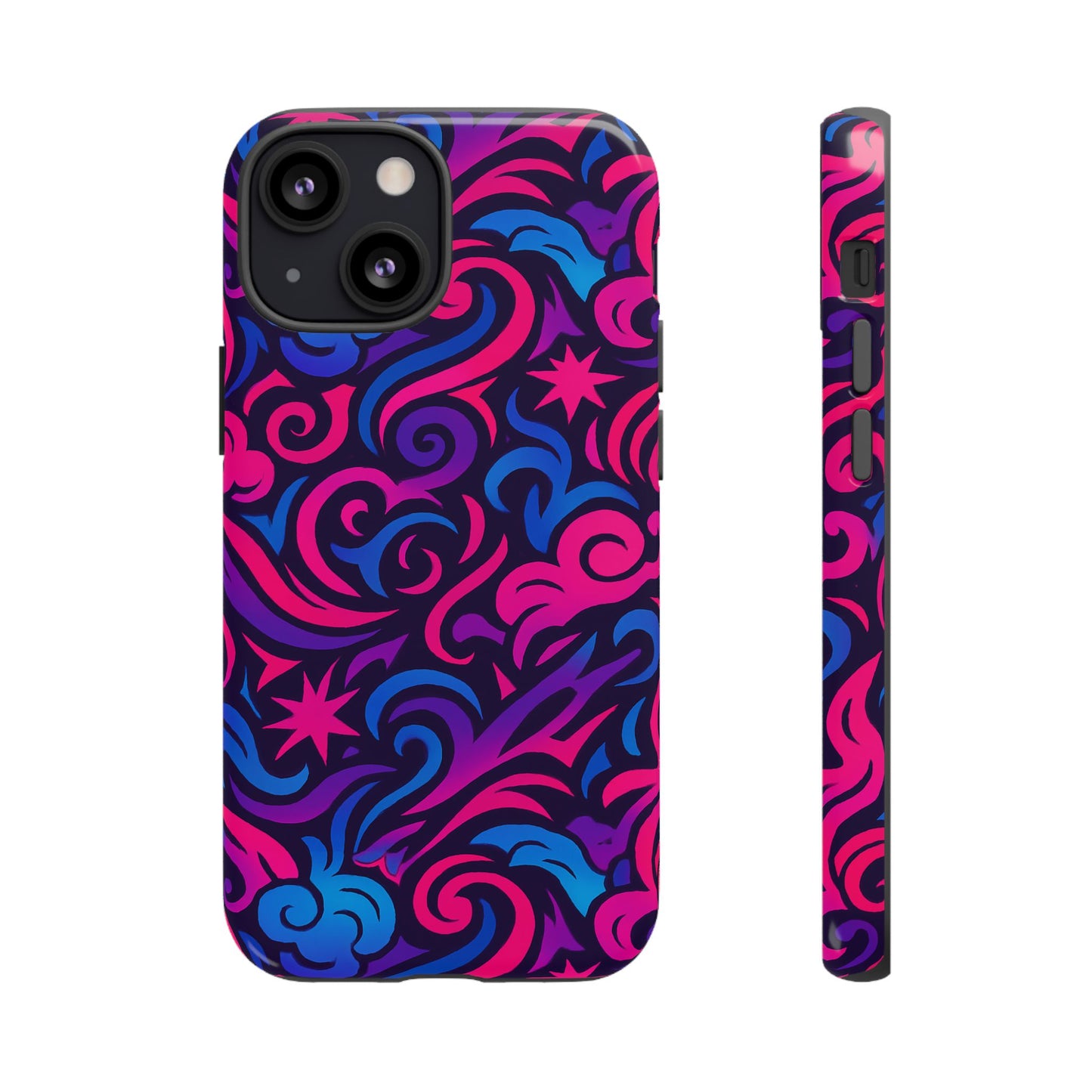 vibrant 3d abstract swirl phone case for creative individuals – stylish protection for smartphones compatible with iphone 13, 14, 15 & 16 – all models including pro, pro max & plus