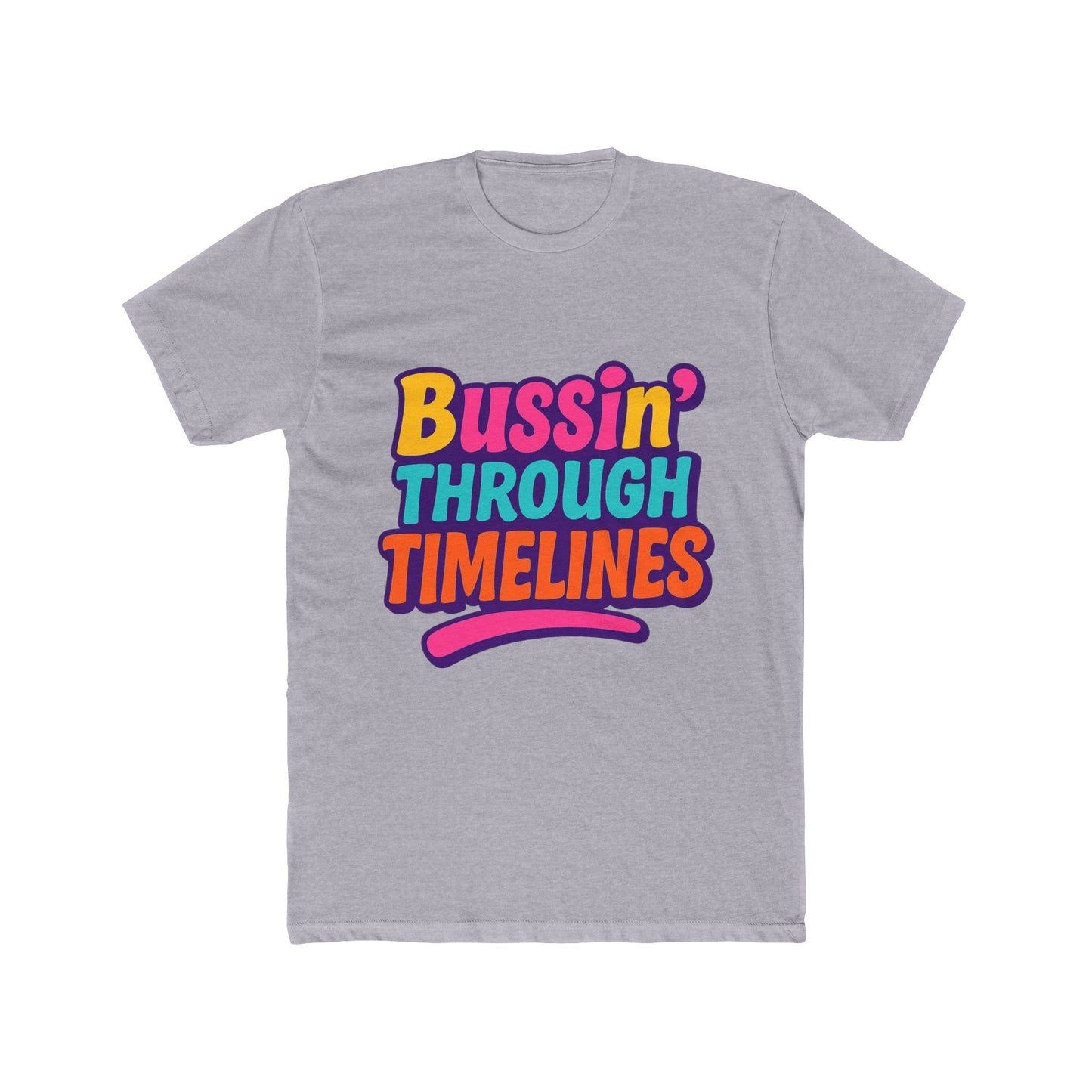 bussin' through timelines unisex t-shirt - multicolor graphic tee for casual and trendy wear