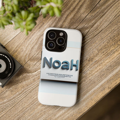 Stylish 3D Text Phone Case with Modern Design in Blue – Trendy Protection for Individuals – Compatible with iPhone 13, 14, 15 & 16 – All Models Including Pro, Pro Max & Plus