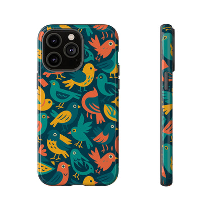 Multicolour Bird Pattern 3D Wrap Protective Phone Case – Vibrant Accessory for Self-Expression Compatible with iPhone 13, 14, 15 & 16 – all models including Pro, Pro Max & Plus