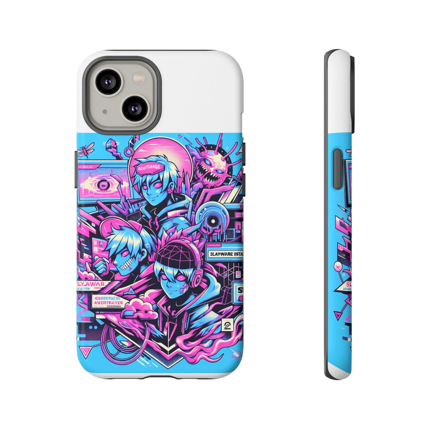 slayware installed protective phone case with 3d wrap design for anime and comic culture lovers