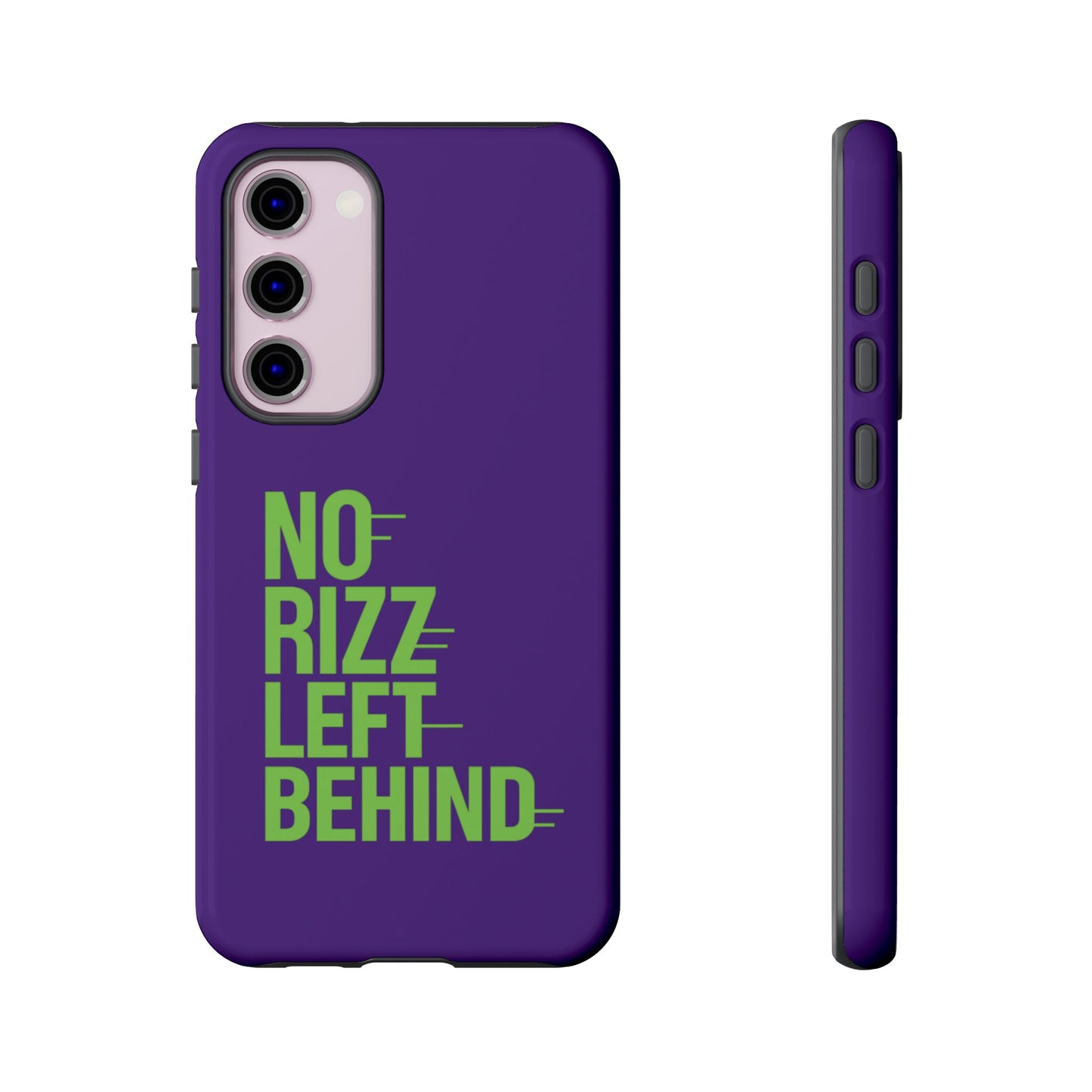 tough phone case - no rizz left behind - durable, stylish protection for active lifestyles - impact-resistant, dual layer, shock-absorbing tpu - perfect gift for tech lovers
