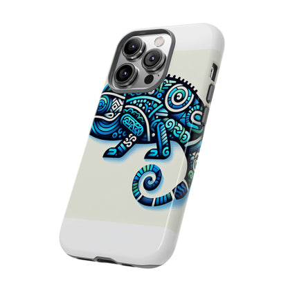Vibrant 3D Chameleon Phone Case with Blue Design for Stylish Protection Compatible with iPhone 13, 14, 15 & 16 – All Models Including Pro, Pro Max & Plus