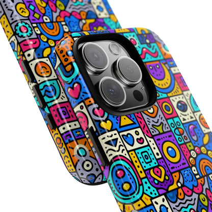 Pattern Image 8 Vibrant Anime Comic Style Phone Case for Smartphones Compatible with iPhone 13, 14, 15 & 16 – All Models Including Pro, Pro Max & Plus