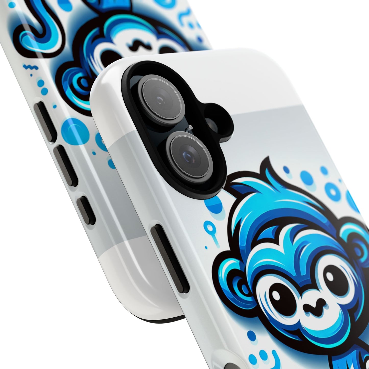 vibrant 3d wrap protective phone case with fun blue monkey design – stylish accessory for men and women – compatible with iphone 13, 14, 15 & 16 – all models including pro, pro max & plus