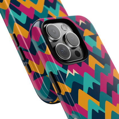 Vibrant 3D Geometric Protective Phone Case for Unisex, Stylish Smartphone Accessory with Playful Design, Compatible with iPhone 13, 14, 15 & 16 – all models including Pro, Pro Max & Plus