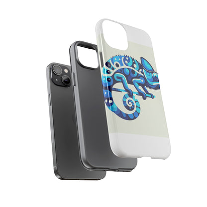 Vibrant 3D Chameleon Phone Case for Stylish Protection with Unique Blue Animal Design Compatible with iPhone 13, 14, 15 & 16 – All Models Including Pro, Pro Max & Plus