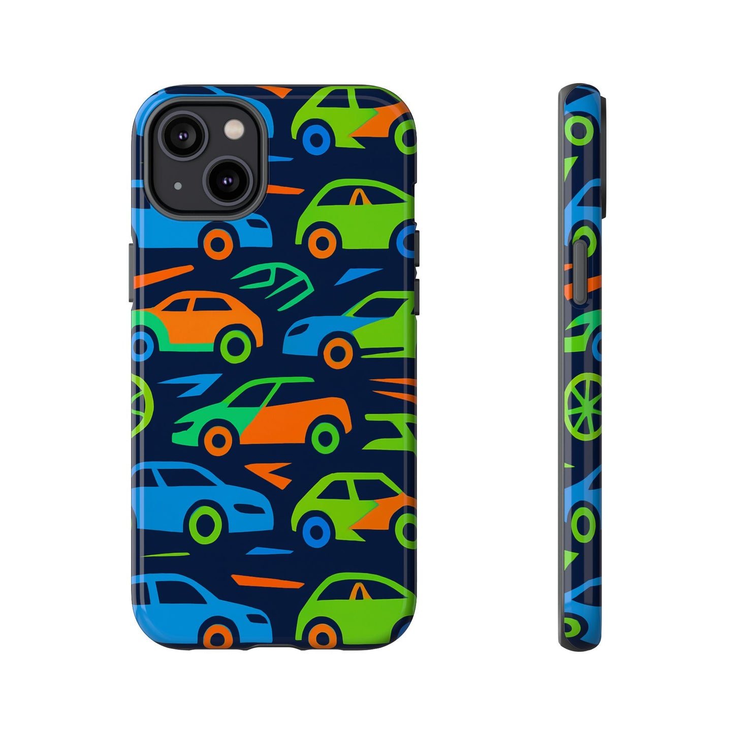 vibrant 3d car pattern protective phone case for expressive individuals stylish accessory compatible with iphone 13, 14, 15 & 16 – all models including pro, pro max & plus