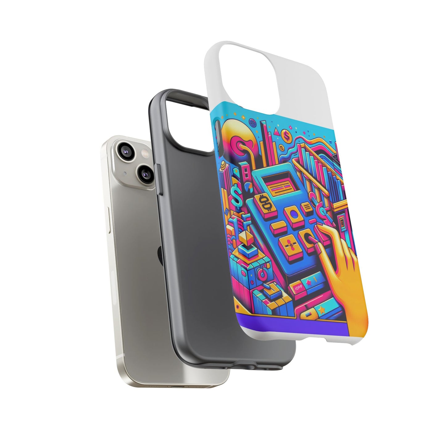 fantum finance dept protective phone case, 3d wrap design, durable silicone liner, uv protected, ideal gift for tech enthusiasts and anime lovers