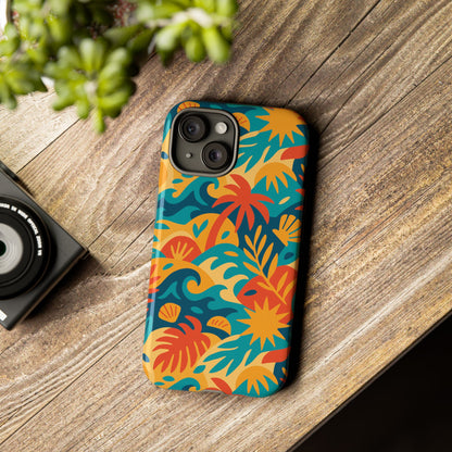 Vibrant Tropical Phone Case for Stylish Protection with 3D Wrap Design – Unisex Fashion Accessory Compatible with iPhone 13, 14, 15 & 16 – All Models Including Pro, Pro Max & Plus