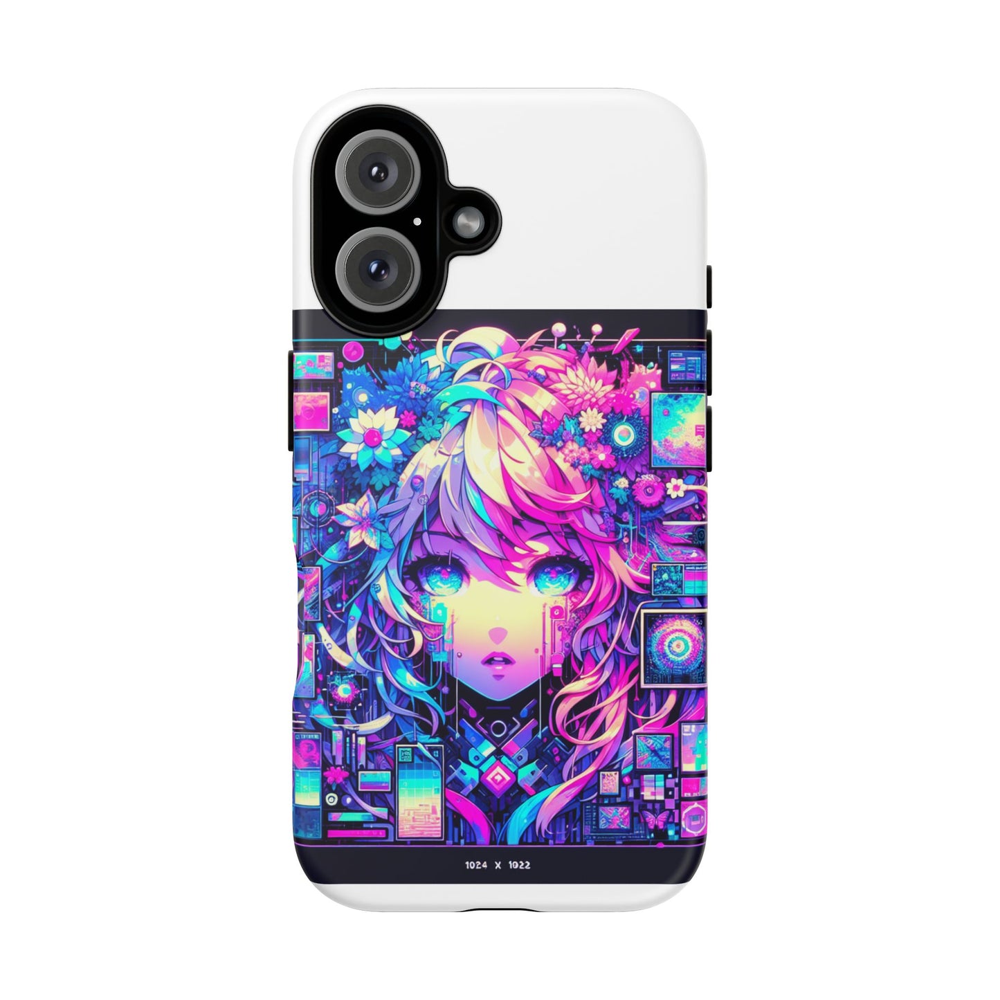 ai generated still slays protective phone case for anime lovers, vibrant 3d wrap design, durable shock absorption, uv protected, glossy or matte finish