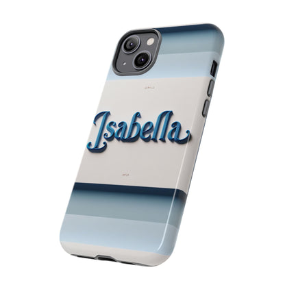 Name Isabella Blue Phone Case with 3D Wrap and Vibrant Anime Inspired Design for Stylish Protection and Personalised Smartphone Accessory