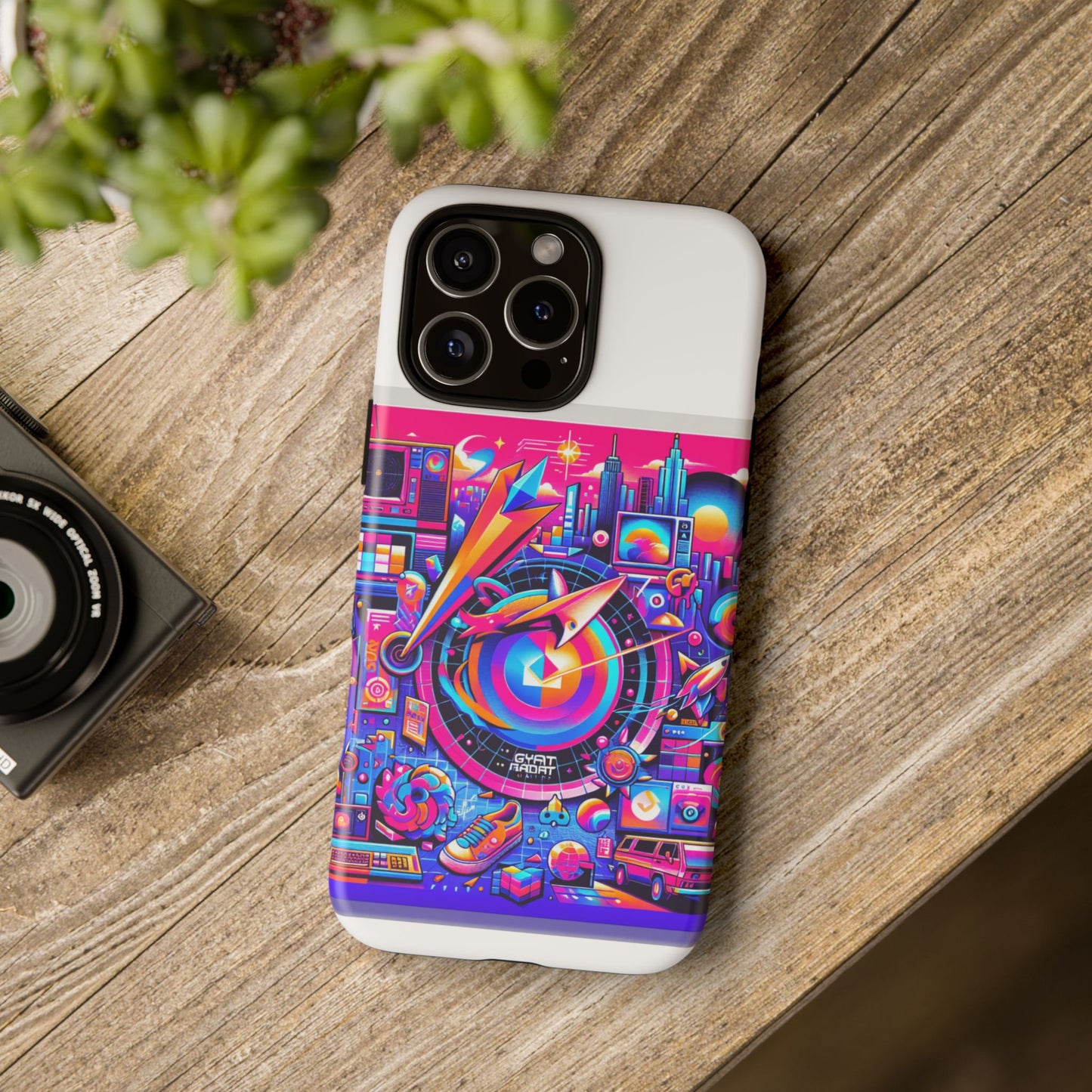 gyatt radar online 3d wrap protective phone case for smartphones, retro anime design, durable shock absorption, uv protected, glossy or matte finish