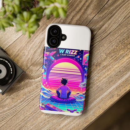 W Rizz L Sleep Schedule Protective Phone Case for Anime Lovers