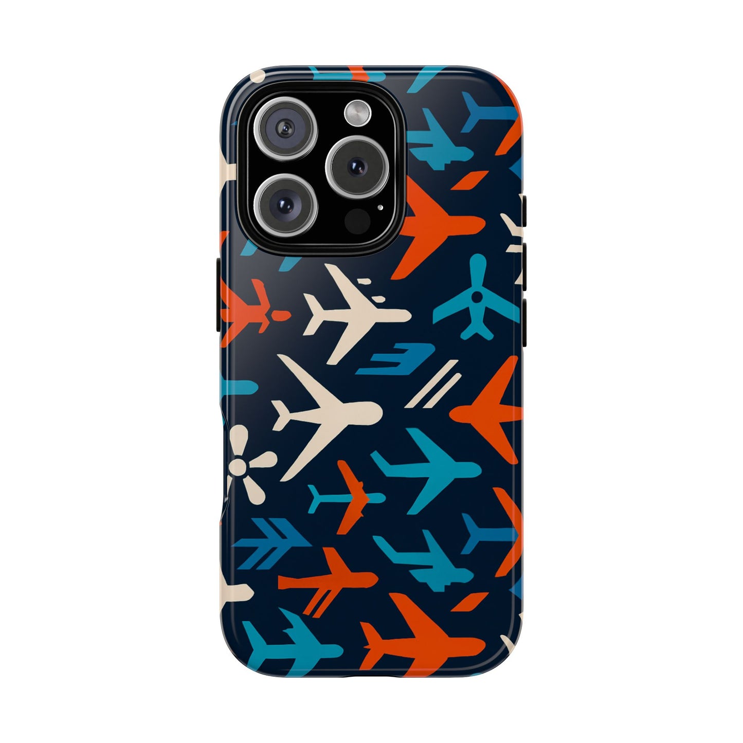 vibrant aviation themed protective phone case with 3d wrap design – unique style and durable protection – compatible with iphone 13, 14, 15 & 16 – all models including pro, pro max & plus