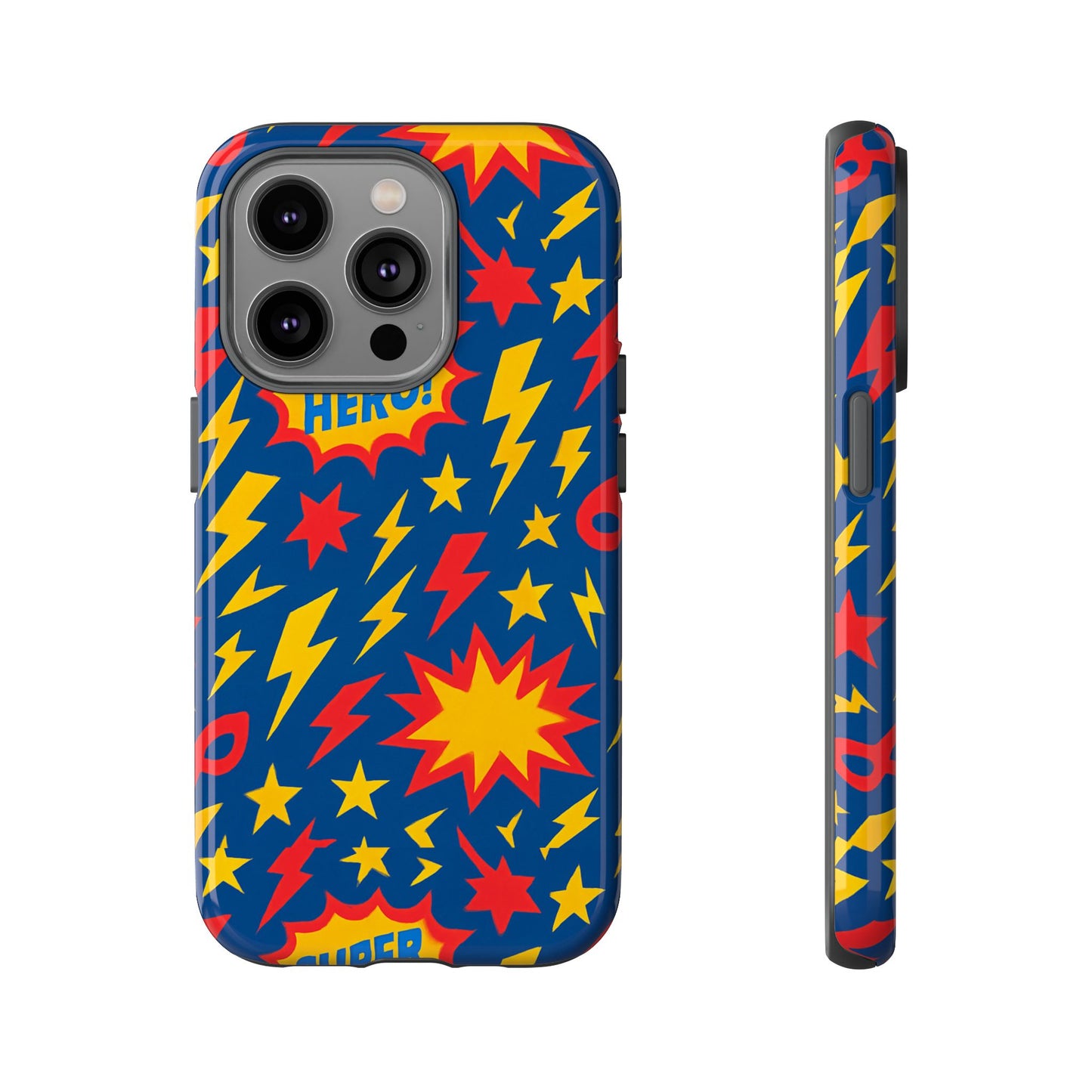 vibrant 3d superhero phone case – colourful retro design for kids and adults – stylish protection compatible with iphone 13, 14, 15 & 16 – all models including pro, pro max & plus