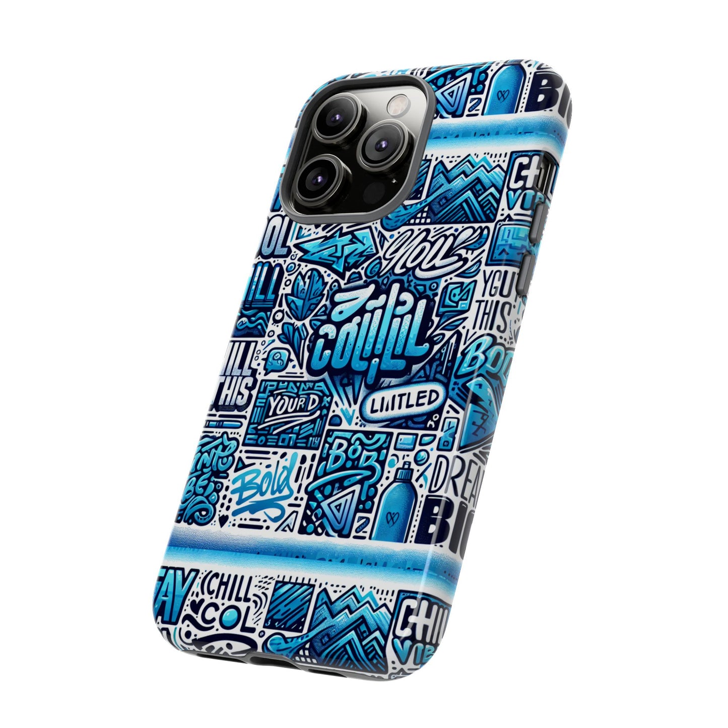 vibrant 3d wrap protective phone case in blue alphabet design for stylish protection and creative expression compatible with iphone 13, 14, 15 & 16 – all models including pro, pro max & plus