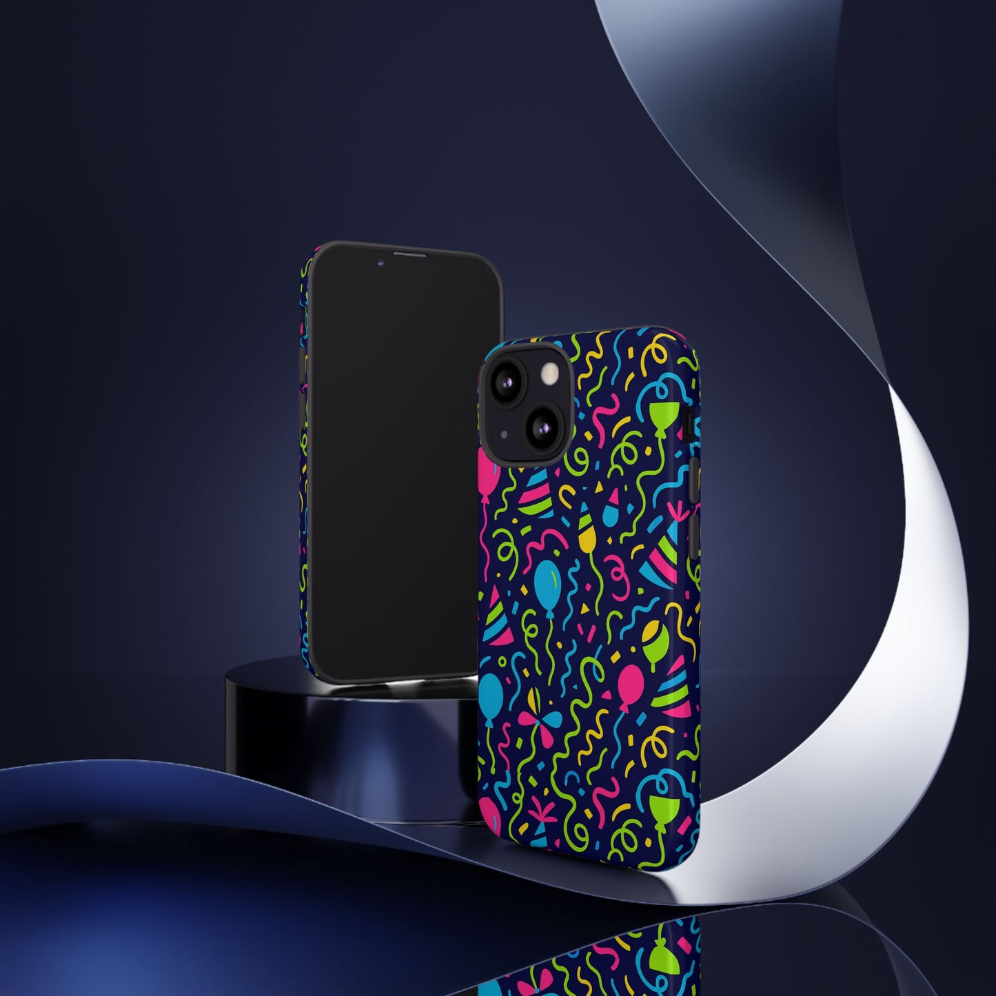 vibrant 3d wrap protective phone case with multicolour party design for playful smartphone accessories compatible with iphone 13, 14, 15 & 16 – all models including pro, pro max & plus