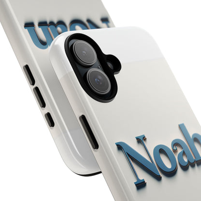 Vibrant 3D Name Phone Case in Blue Retro Style – Unique Protection Accessory for Self-Expression Compatible with iPhone 13, 14, 15 & 16 – all models including Pro, Pro Max & Plus