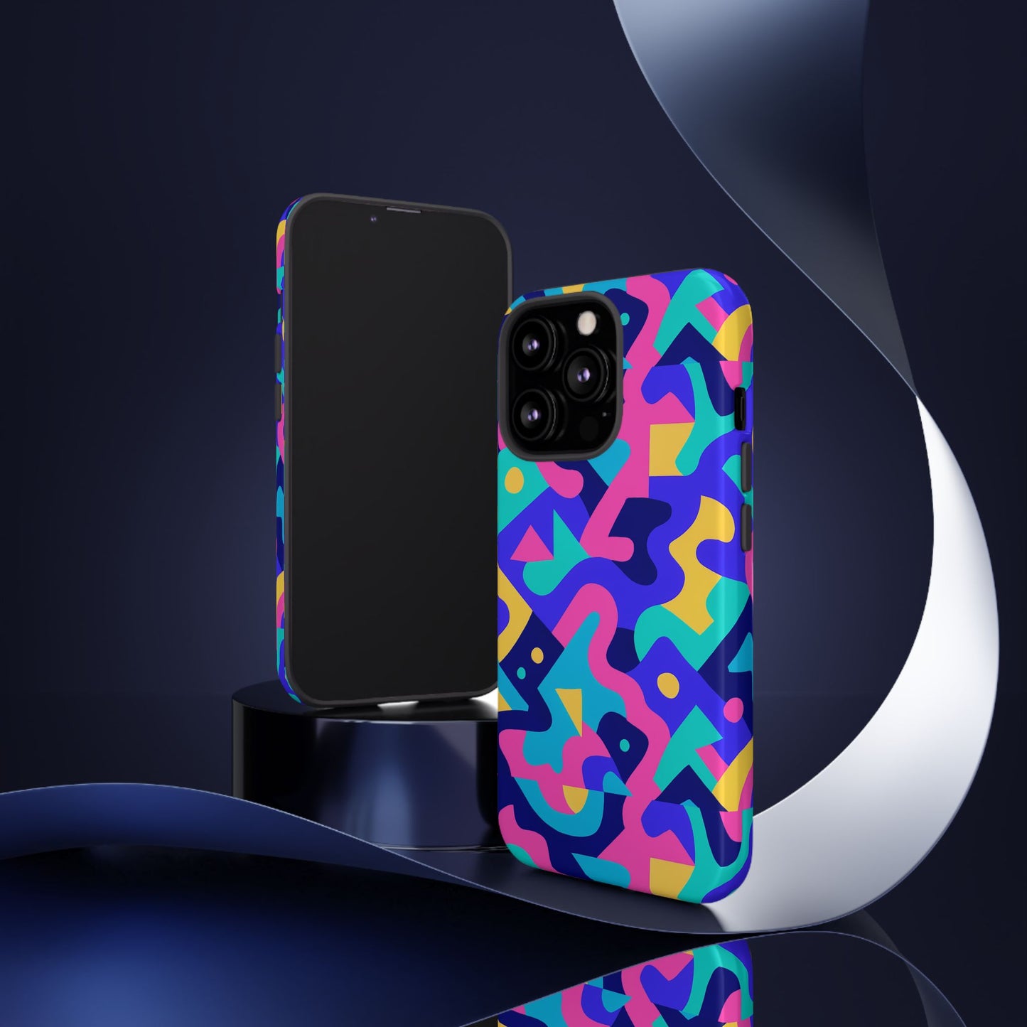 vibrant abstract pattern protective phone case stylish accessory for unique expression compatible with iphone 13, 14, 15 & 16 – all models including pro, pro max & plus