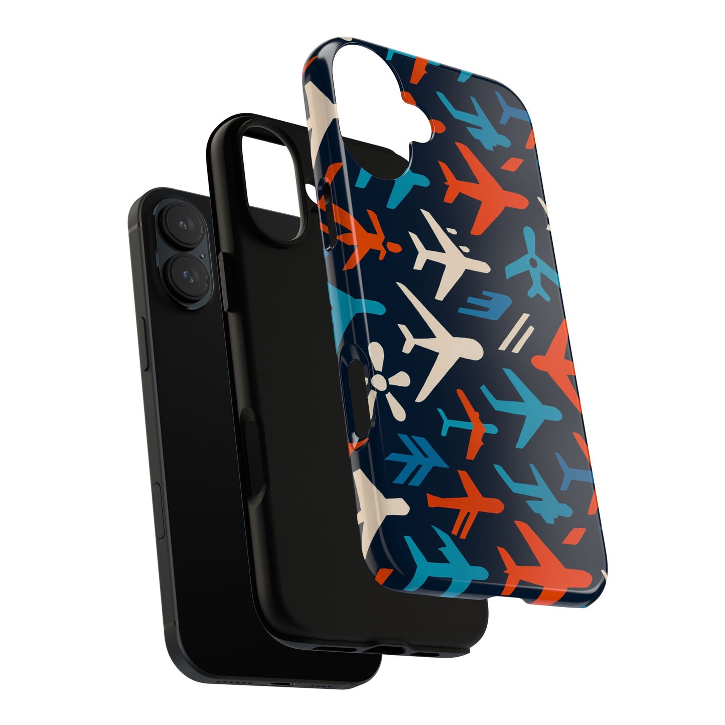 vibrant aviation themed protective phone case with 3d wrap design – unique style and durable protection – compatible with iphone 13, 14, 15 & 16 – all models including pro, pro max & plus