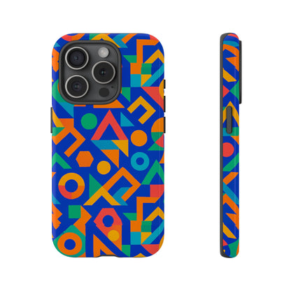 Multicolour Geometric 3D Wrap Protective Phone Case – Vibrant Accessory for Creative Individuals Compatible with iPhone 13, 14, 15 & 16 – all models including Pro, Pro Max & Plus