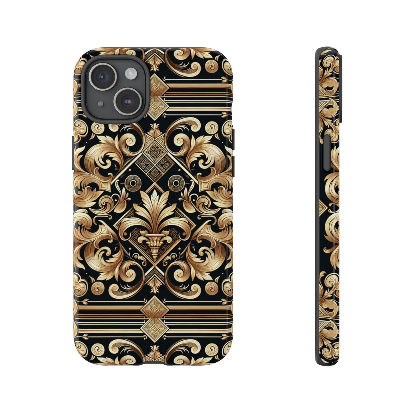 pattern image 2 phone case with 3d wrap design for stylish protection and luxurious baroque finish compatible with iphone 13, 14, 15 & 16 – all models including pro, pro max & plus