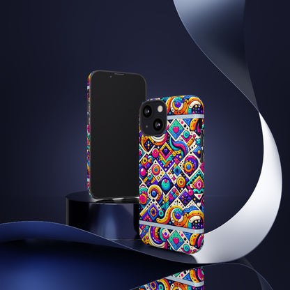 Pattern Image 6 Vibrant 3D Wrap Phone Case for Anime and Comic Fans - Colourful Abstract Design Compatible with iPhone 13, 14, 15 & 16 – all models including Pro, Pro Max & Plus