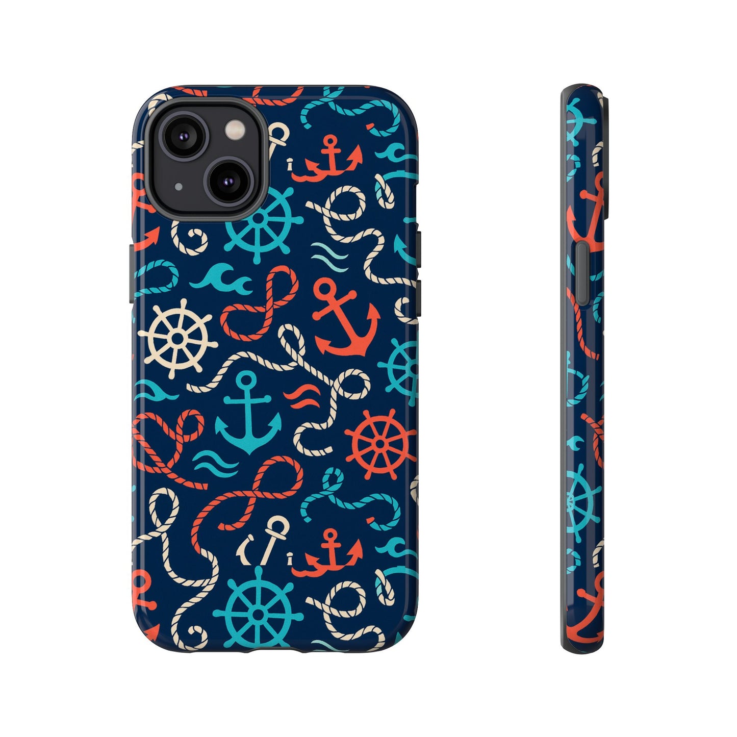 nautical themed 3d wrap protective phone case for smartphones, stylish accessory for everyday use, compatible with iphone 13, 14, 15 & 16 – all models including pro, pro max & plus