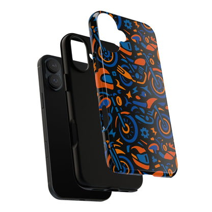 Vibrant Motorcycle Phone Case in Multicolour Design for Stylish Protection Compatible with iPhone 13, 14, 15 & 16 – All Models Including Pro, Pro Max & Plus