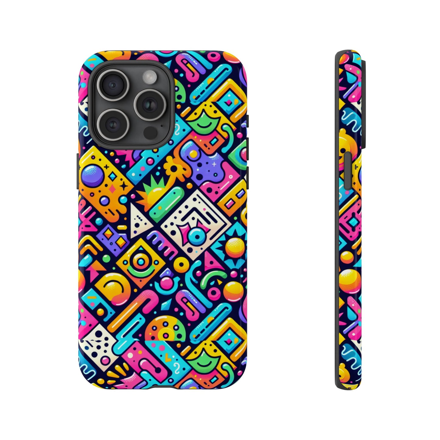 pattern image 2 vibrant 3d phone case for anime and comic fans stylish protection for smartphones compatible with iphone 13, 14, 15 & 16 – all models including pro, pro max & plus