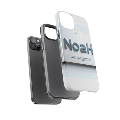 Stylish 3D Text Phone Case with Modern Design in Blue – Trendy Protection for Individuals – Compatible with iPhone 13, 14, 15 & 16 – All Models Including Pro, Pro Max & Plus
