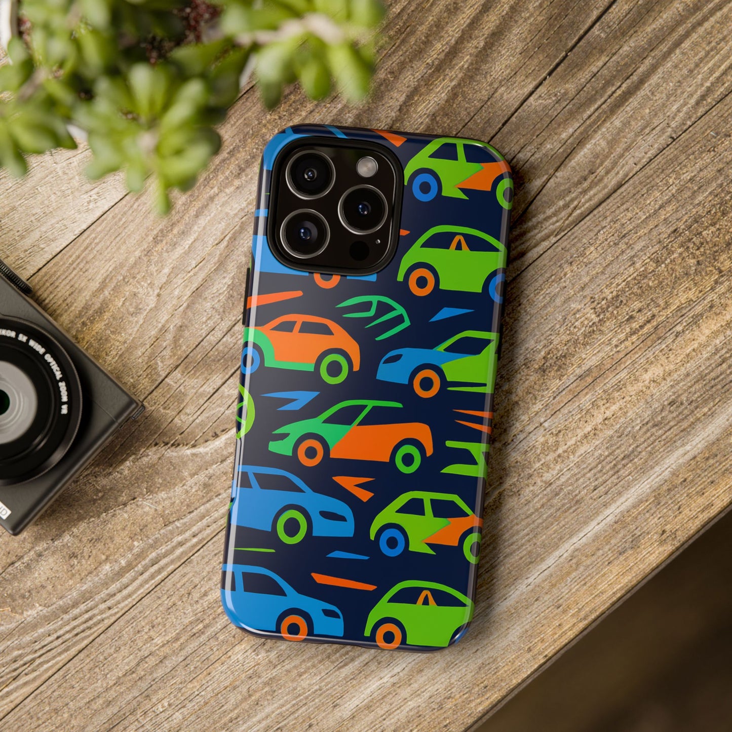 vibrant 3d car pattern protective phone case for expressive individuals stylish accessory compatible with iphone 13, 14, 15 & 16 – all models including pro, pro max & plus