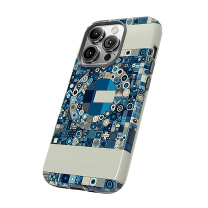 Blue Alphabet E Letter Phone Case with 3D Wrap and Shock Absorption for Kids and Teens Stylish Protective Cover