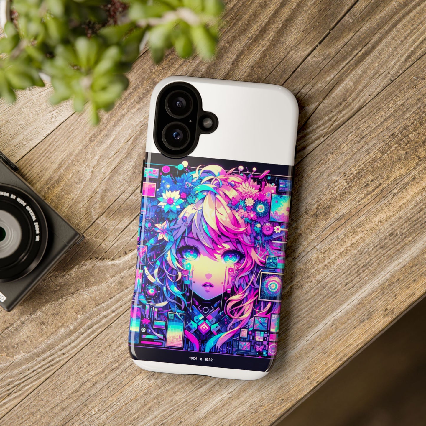 ai generated still slays protective phone case for anime lovers, vibrant 3d wrap design, durable shock absorption, uv protected, glossy or matte finish